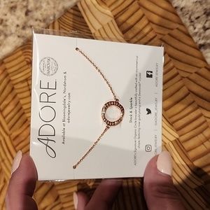 Brand New Adore Rose Gold Plated + Swarovski Crystal Necklace